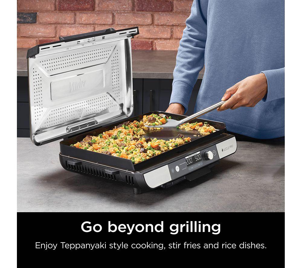NINJA Sizzle Pro XL GX101UK Indoor Grill & Flat Plate - Black & Silver