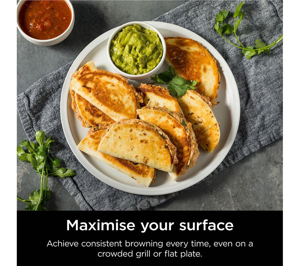 NINJA Sizzle Pro XL GX101UK Indoor Grill & Flat Plate - Black & Silver