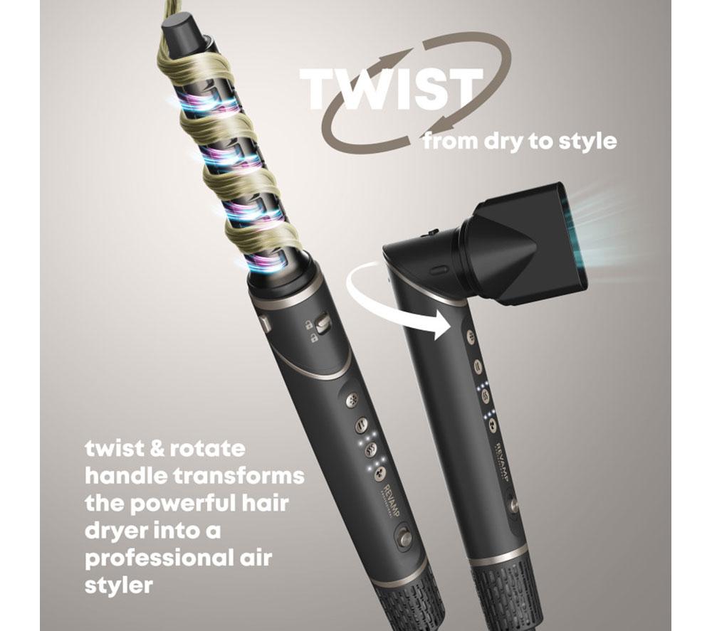 REVAMP Curl Air Style 7-in-1 Ionic Air Styler - Black
