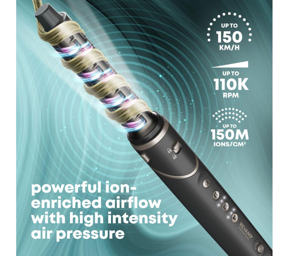 REVAMP Curl Air Style 7-in-1 Ionic Air Styler - Black