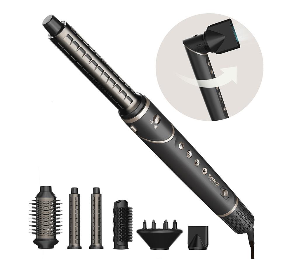REVAMP Curl Air Style 7-in-1 Ionic Air Styler - Black