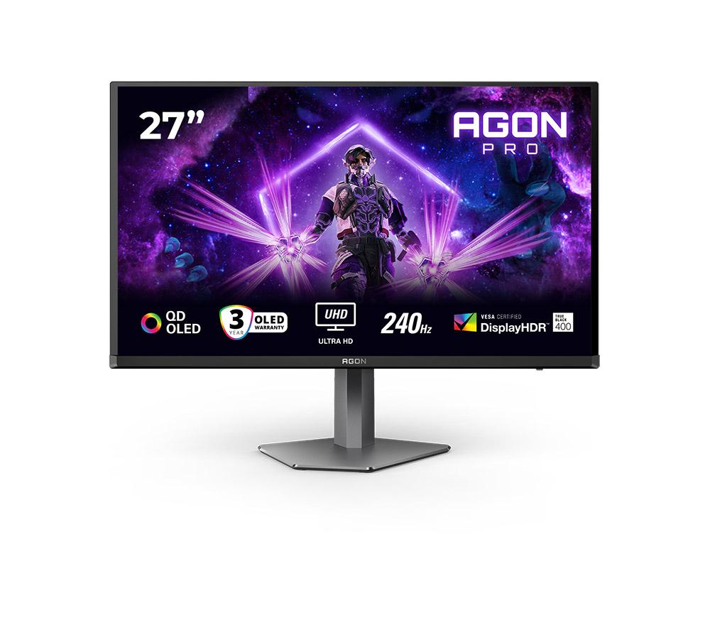 AOC AGON PRO AG276UZD 4K Ultra HD 27" Quantum Dot OLED Gaming Monitor - Black