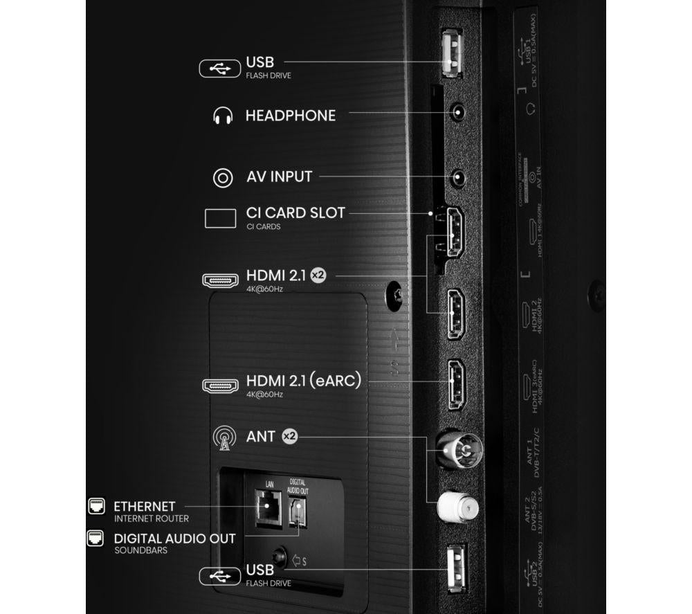 HISENSE A6Q 85" Smart TV LED 4K HDR con Freely - 85A6QTUK