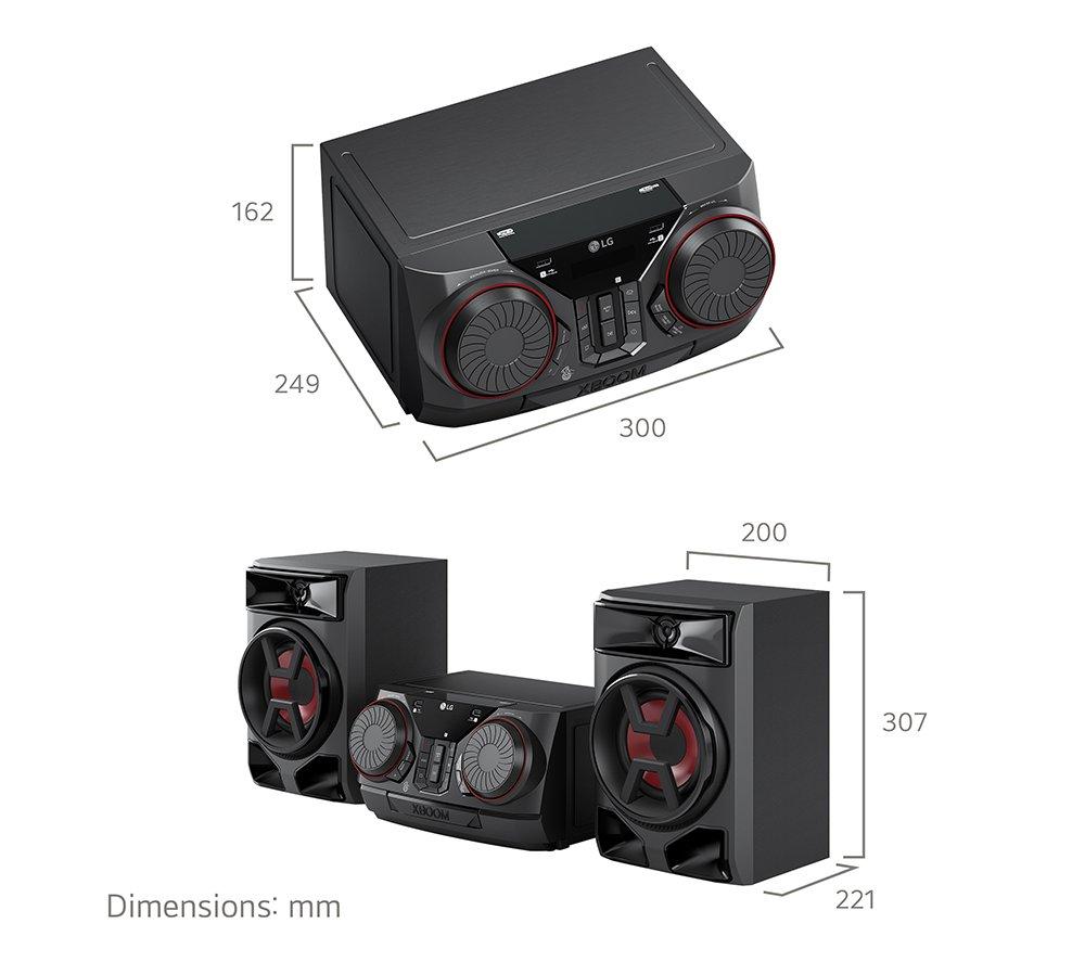 LG XBOOM CK43N Bluetooth Traditional Hi-Fi System - Black