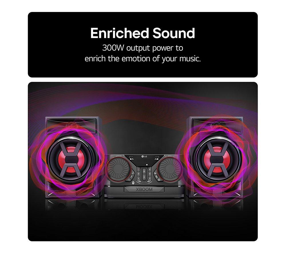 LG XBOOM CK43N Bluetooth Traditional Hi-Fi System - Black