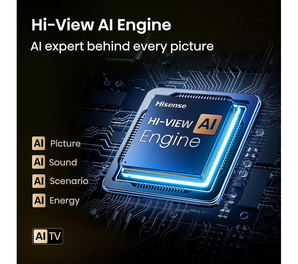 HISENSE A7Q 43" QLED 4K Smart AI TV with Freely - 43A7QTUK