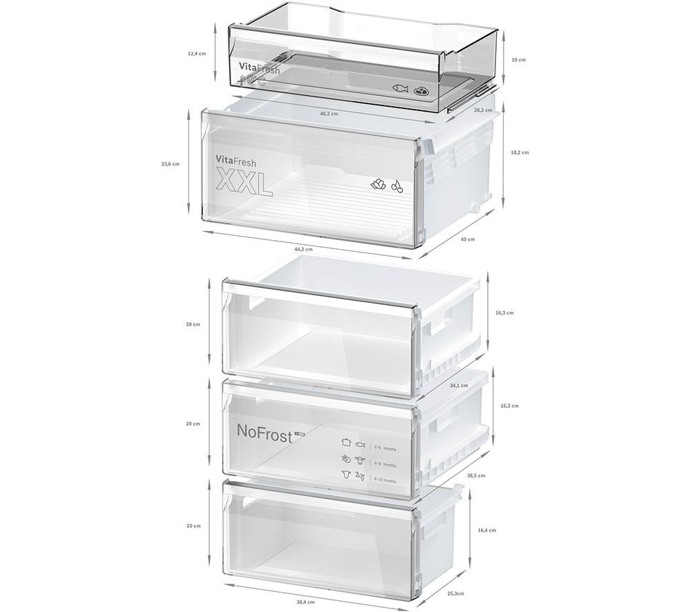 BOSCH Series 4 KGN39OCAFG 70/30 Fridge Freezer - Anthracite Steel