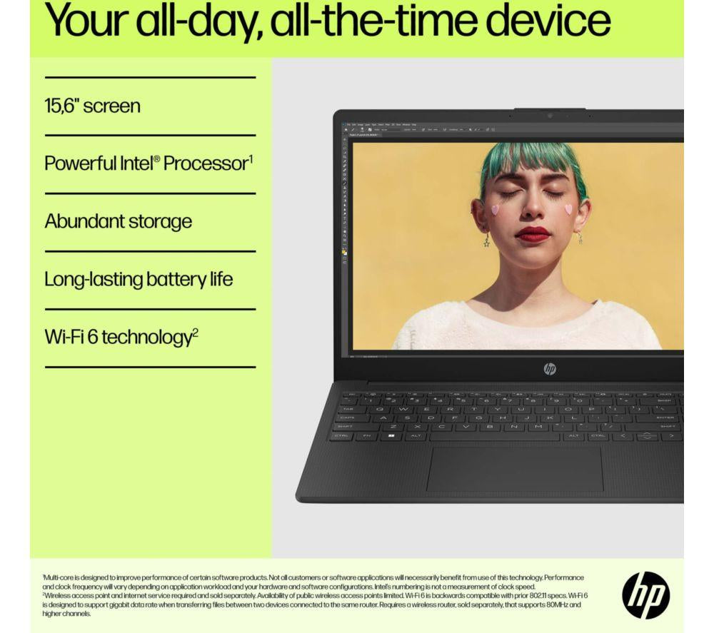 Portátil HP 15-fd0554sa de 15,6" - Intel® Core™ i5, SSD de 256 GB, negro azabache