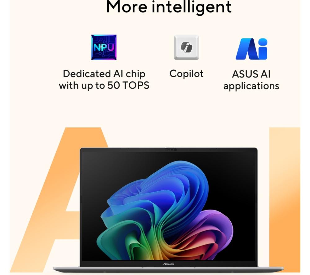 ASUS Vivobook 16 16" Laptop - AMD Ryzen AI 7, 1 TB SSD, Silver