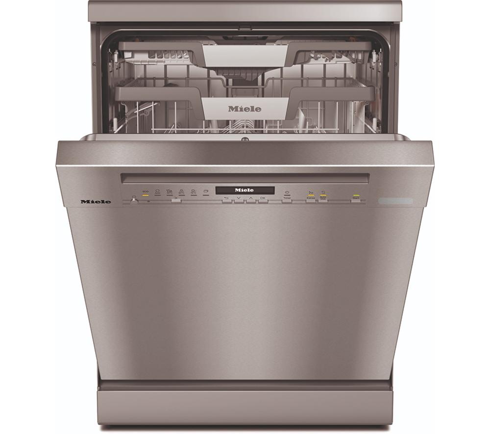 MIELE AutoDos G7040 SC Full-size WiFi-enabled Dishwasher - Clean Steel