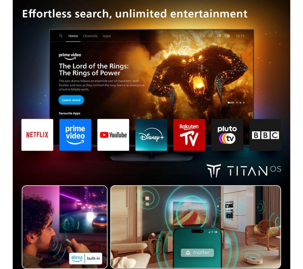 PHILIPS OLED760 55" OLED 4K HDR Ambilight Smart TV - 55OLED760/12