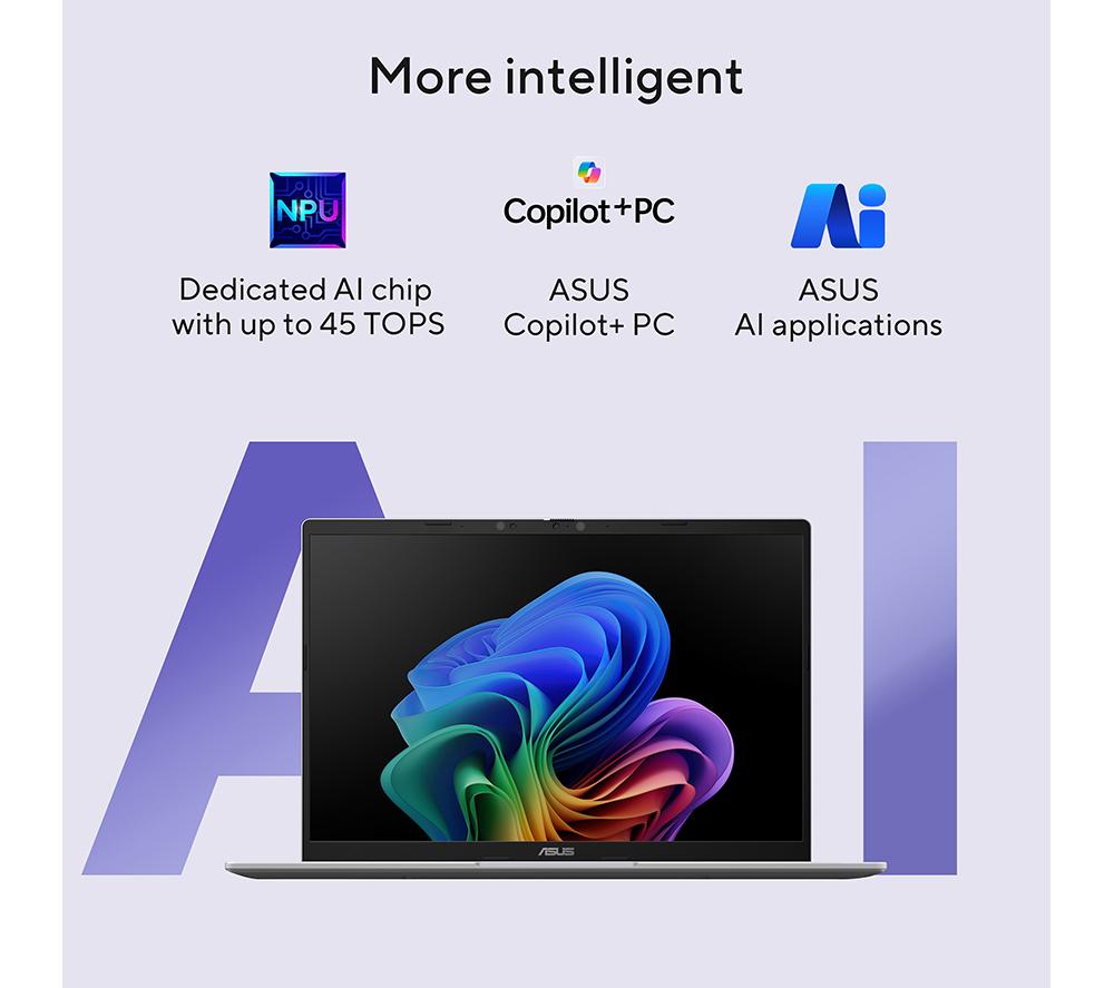 ASUS Vivobook 14 X1407QA 14" Laptop, Copilot+ PC - Snapdragon X, 512 GB SSD, Quiet Blue