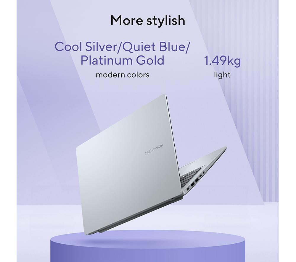 ASUS Vivobook 14 X1407QA 14" Laptop, Copilot+ PC - Snapdragon X, 512 GB SSD, Quiet Blue