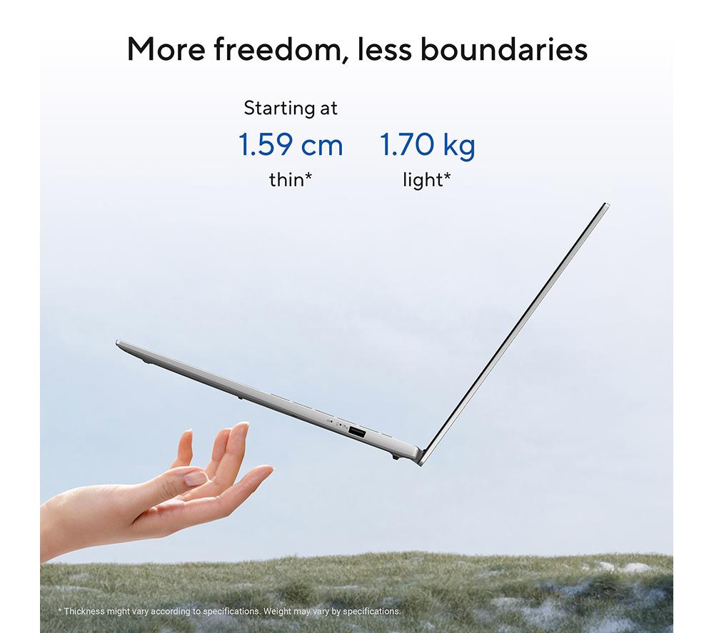 Portátil ASUS Vivobook S16 OLED S3607CA de 16", PC - Intel® Core™ Ultra 5, SSD de 1 TB, Plata