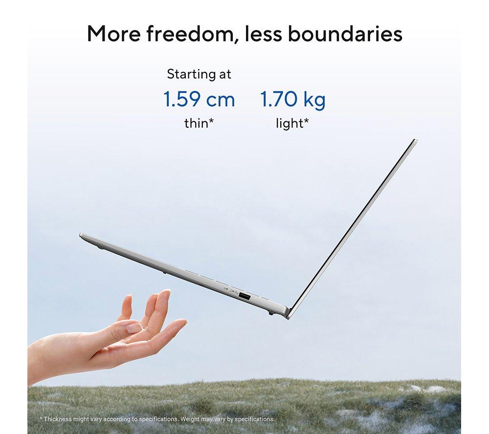 Portátil ASUS Vivobook S16 OLED S3607CA de 16" - Intel® Core™ Ultra 7, SSD de 1 TB, Plateado