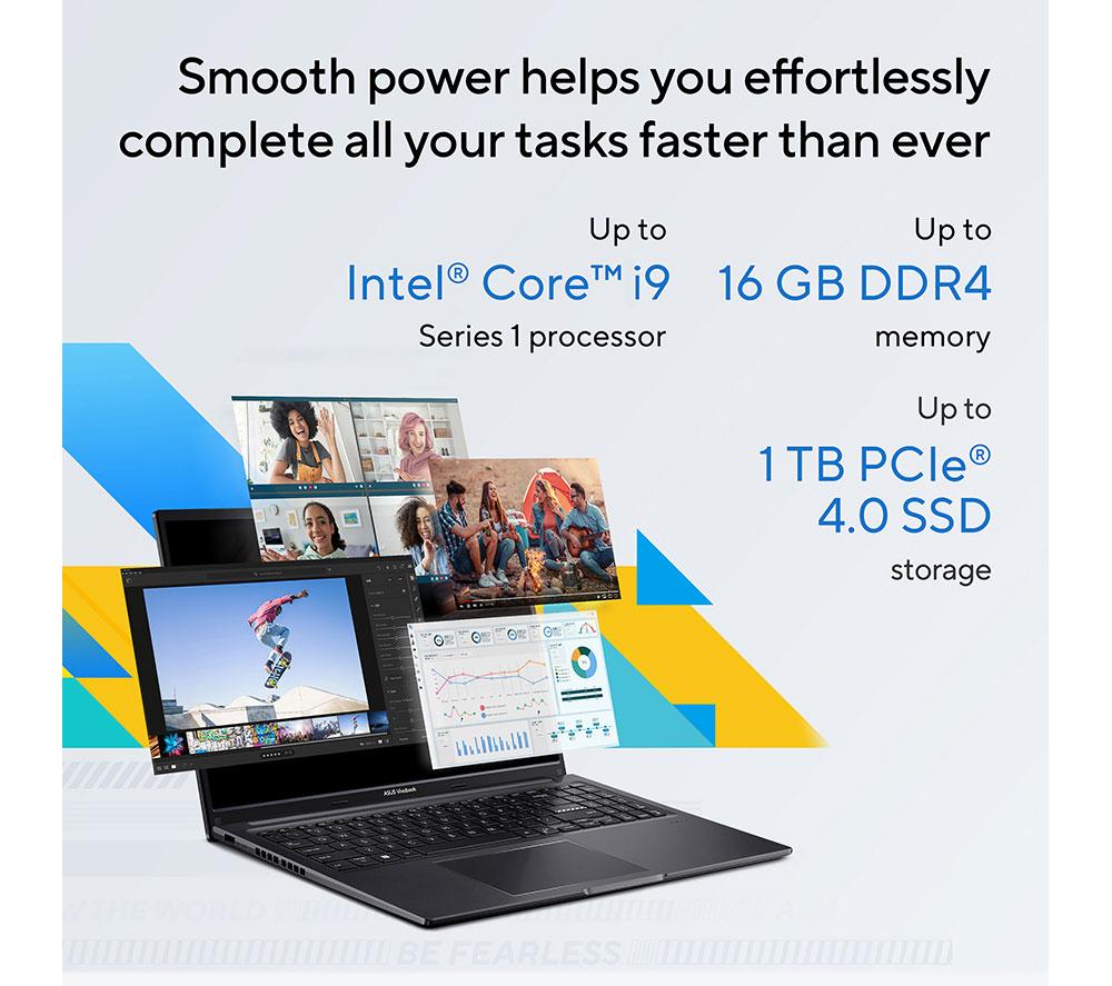 ASUS Vivobook 16 OLED X1605VA 16" Laptop - Intel® Core™ i9, 1 TB SSD, Black