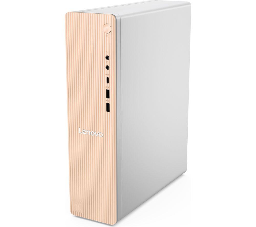 Ordenador de sobremesa LENOVO IdeaCentre - Intel® Core™ i3, SSD de 512 GB, Gris y Naranja
