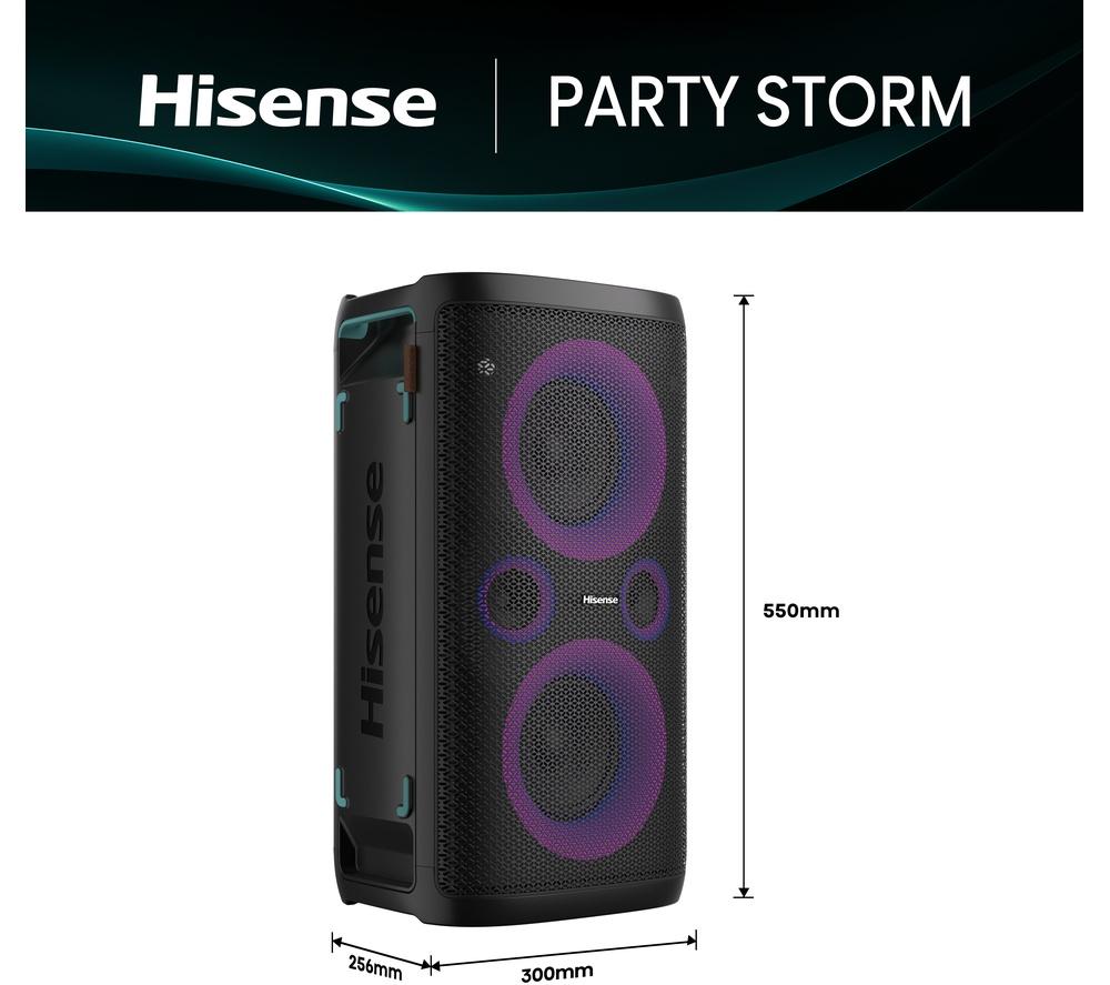 Altavoz de fiesta Megasound Bluetooth HISENSE Party Storm - Negro