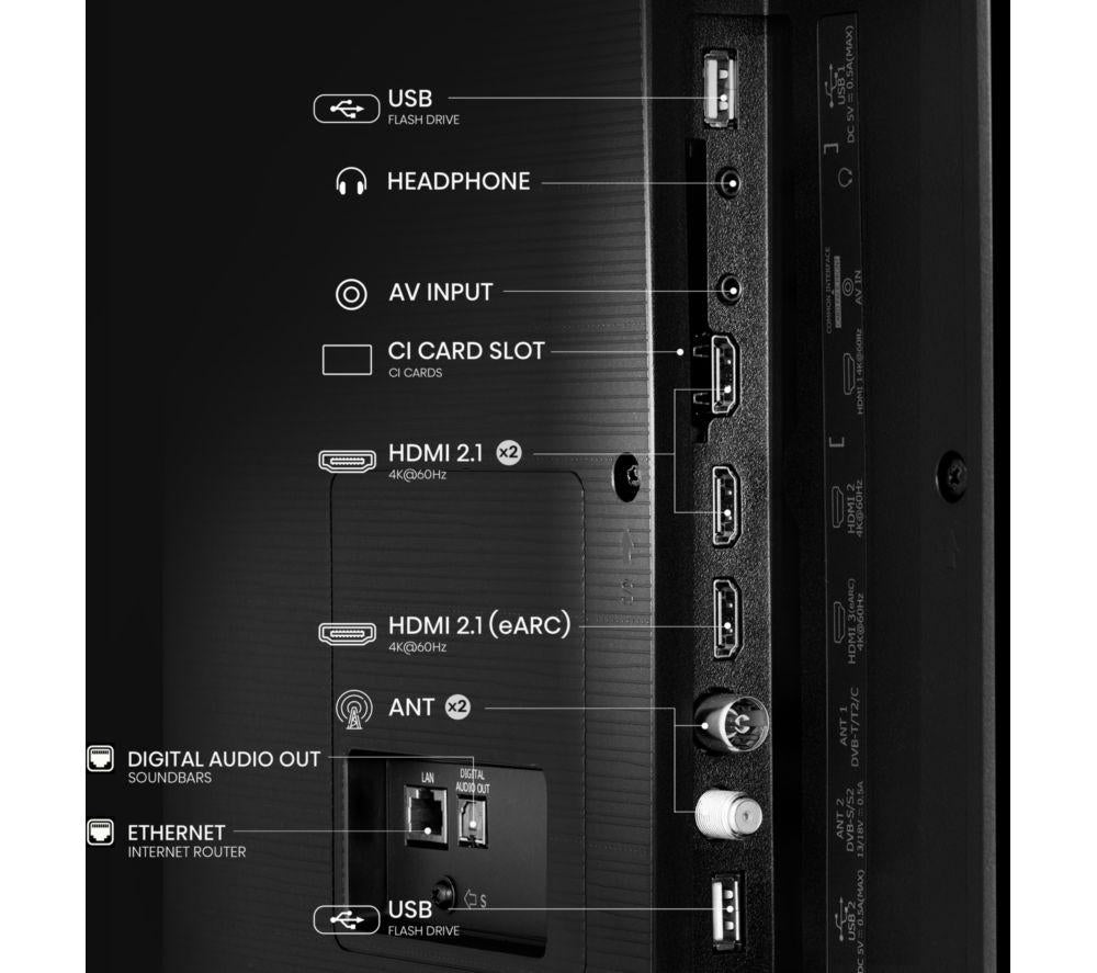 HISENSE E7Q 85" QLED 4K Smart AI TV with Freely - 85E7QTUK