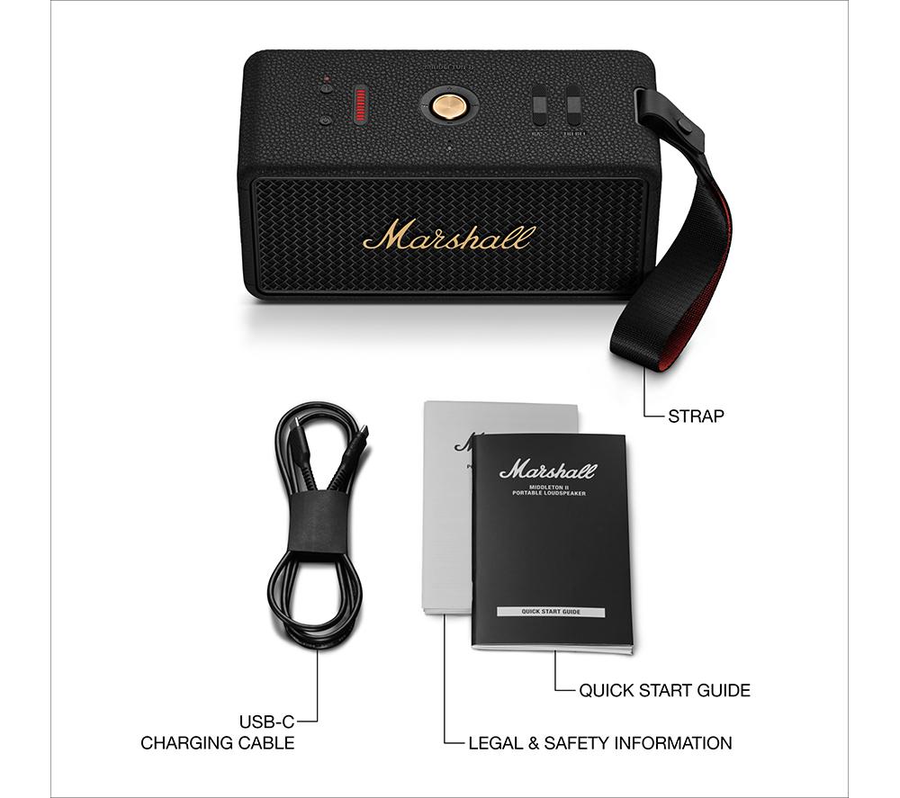 Altavoz portátil Bluetooth MARSHALL Middleton II - Negro y latón