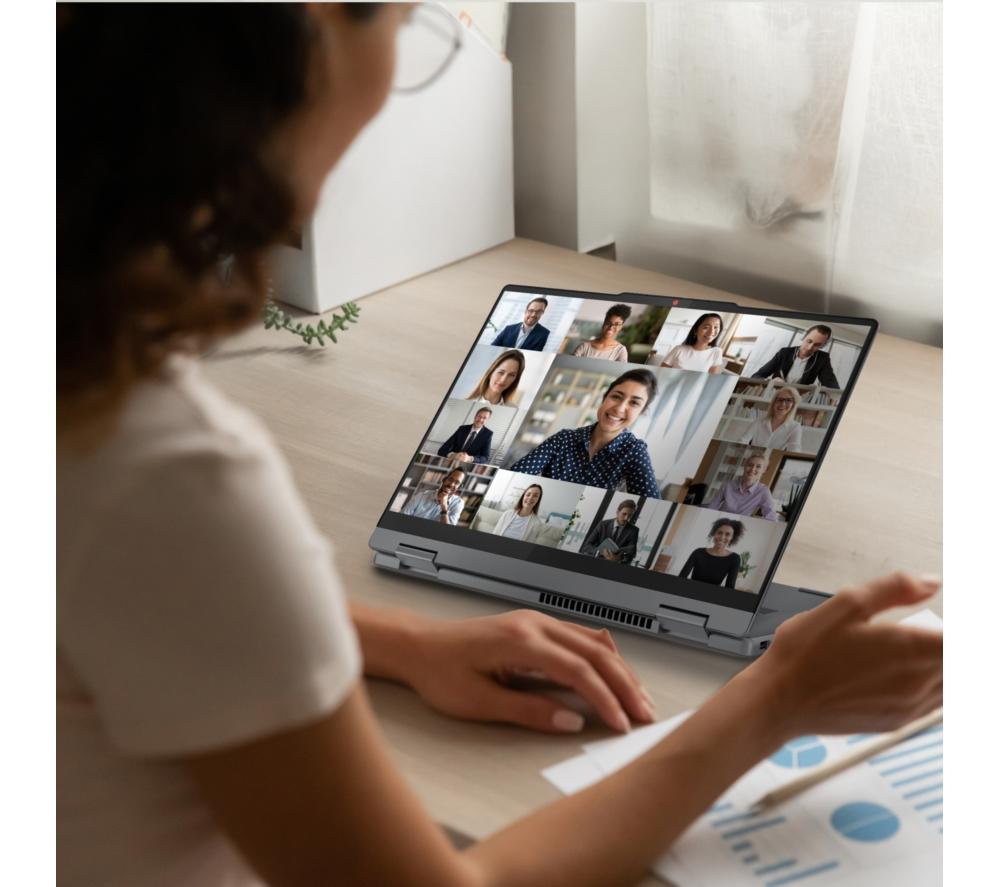 Portátil 2 en 1 LENOVO IdeaPad 5 de 14", CoPilot+ PC - Intel® Core™ Ultra 7, 1 TB SSD, gris luna