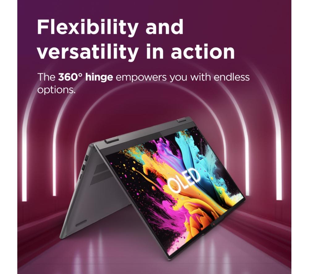 LENOVO IdeaPad 5 14" 2 in 1 Laptop, CoPilot+ PC - Intel® Core™ Ultra 7, 1 TB SSD, Luna Grey