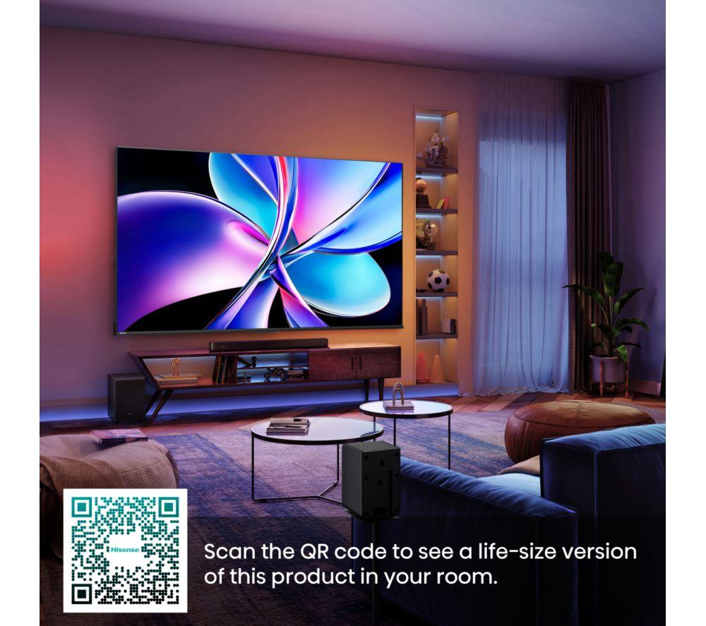 Hisense E7Q PRO QLED Smart TV 4K HDR de 100" con Freely - 100E7QTUK PRO