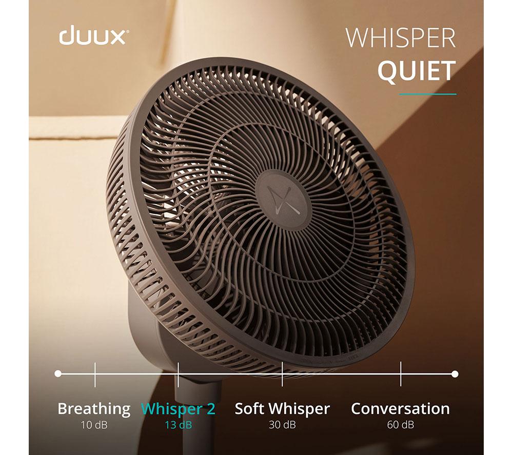 DUUX Whisper 2 13.4" Pedestal Fan - Grey
