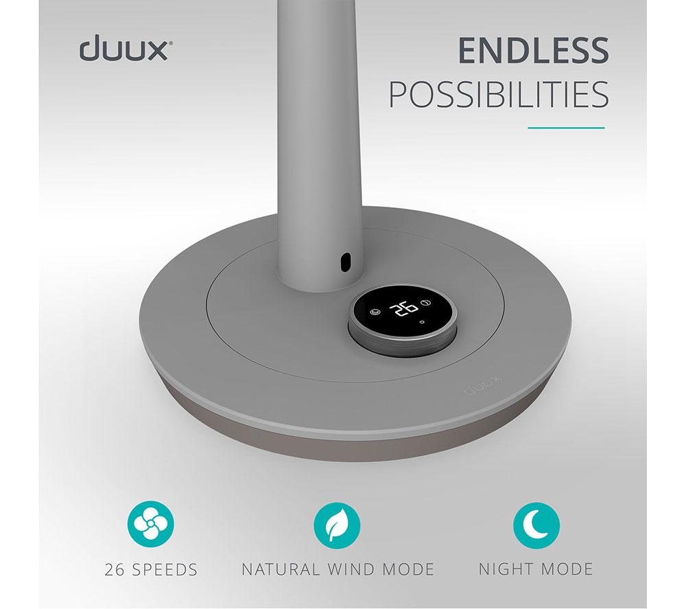 DUUX Whisper 2 13.4" Pedestal Fan - Grey
