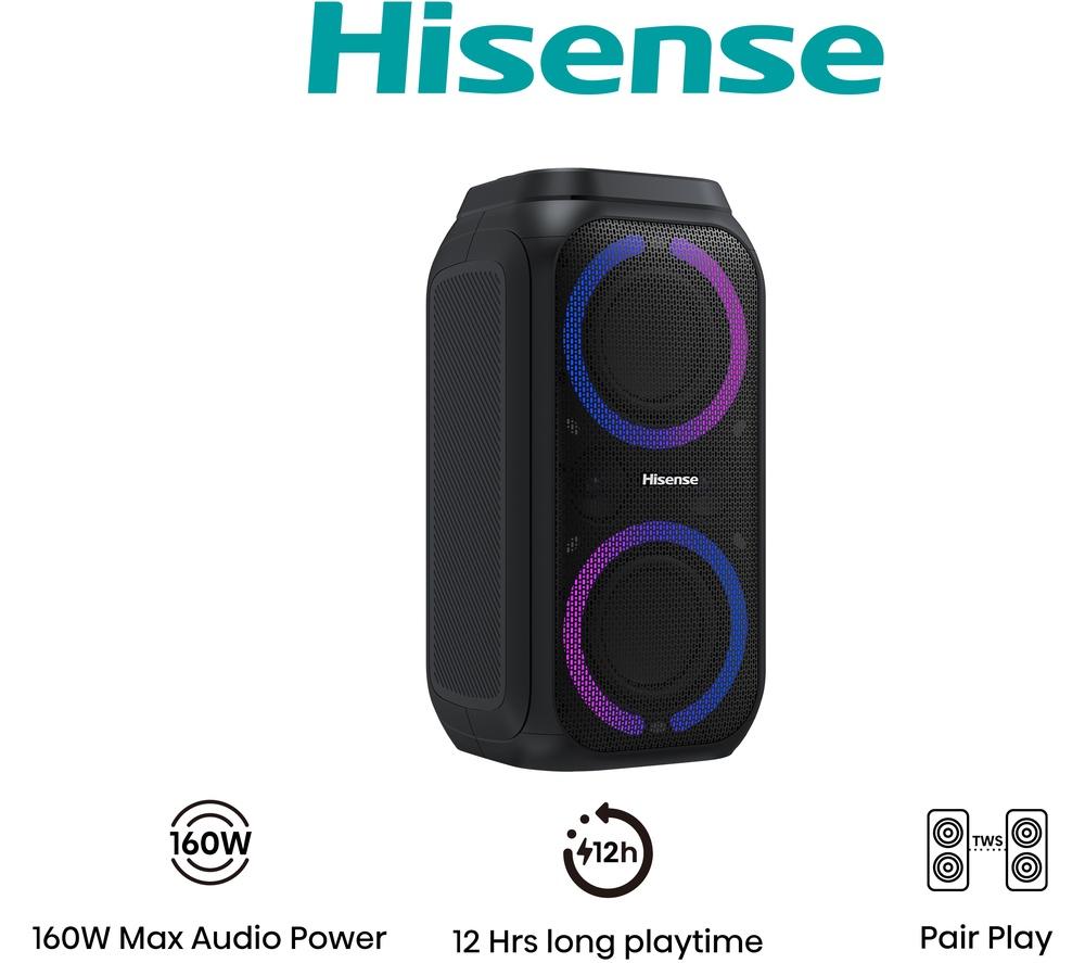 HISENSE Party Rocket 160 Bluetooth Megasound Party Speaker - Black