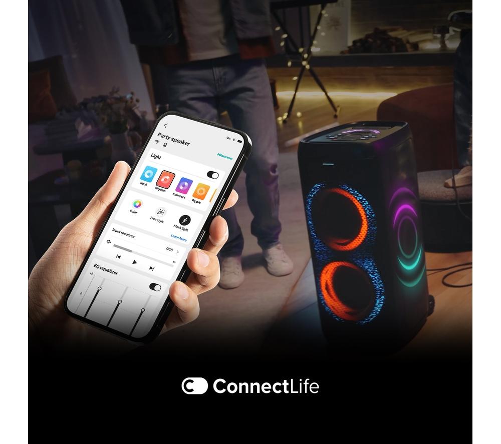HISENSE Party Thunder Bluetooth Megasound Party Speaker - Black