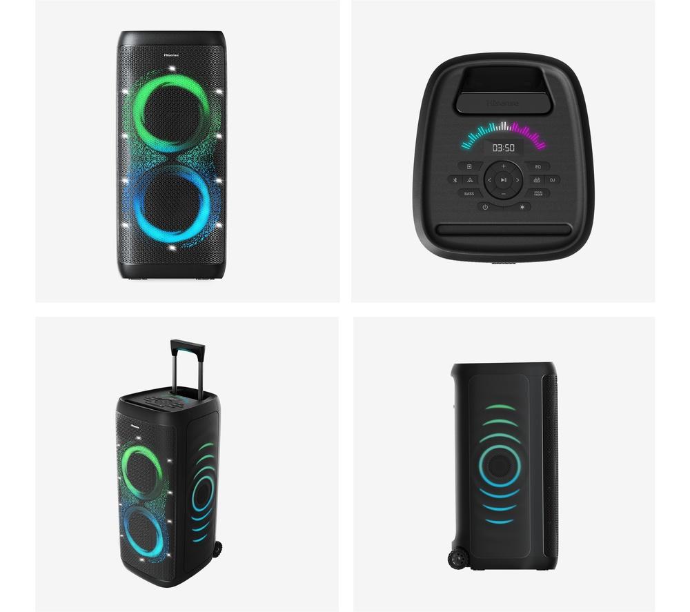 HISENSE Party Thunder Bluetooth Megasound Party Speaker - Black