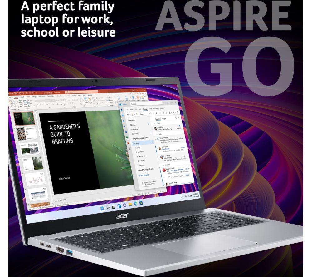 ACER Aspire Go 15 15.6" Laptop - AMD Ryzen 3, 256 GB SSD, Silver
