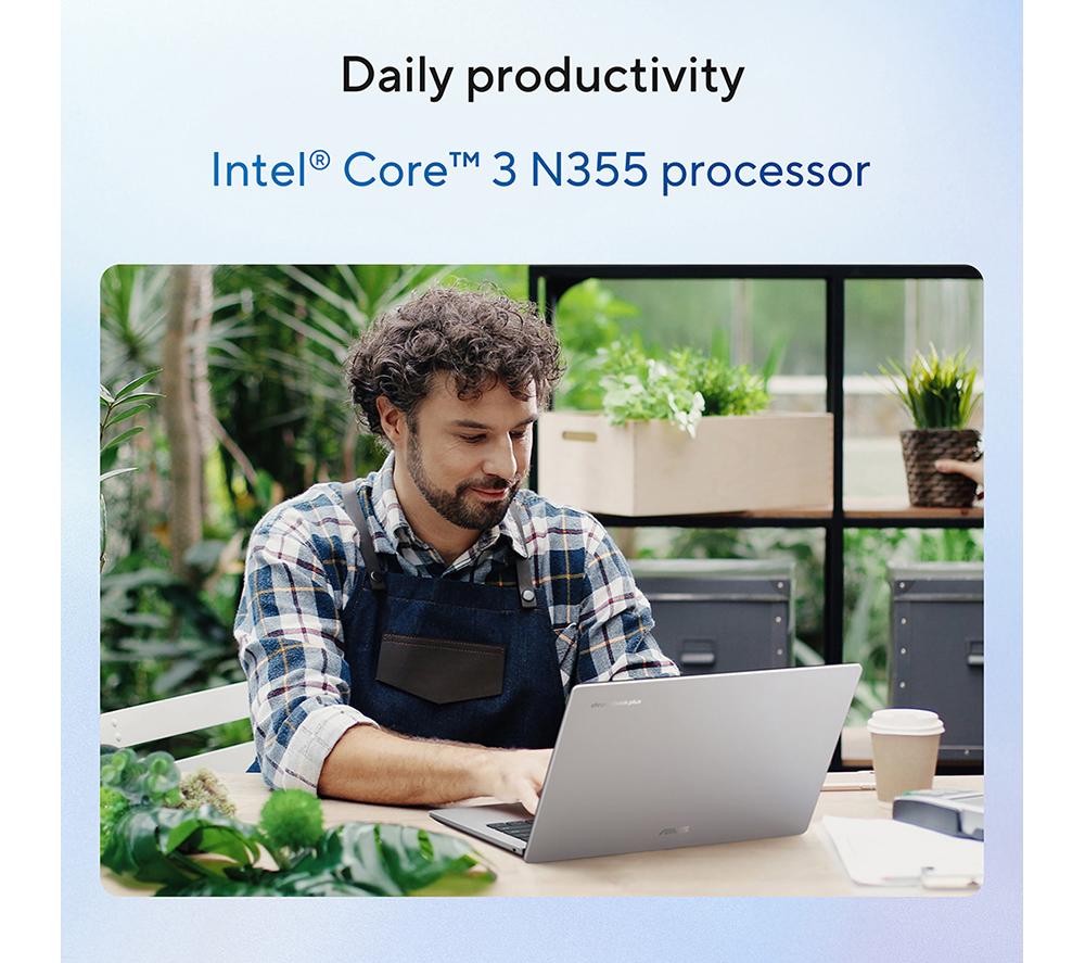 ASUS Chromebook Plus CX14 14" - Intel® Core™ 3, 256 GB eMMC, Gris