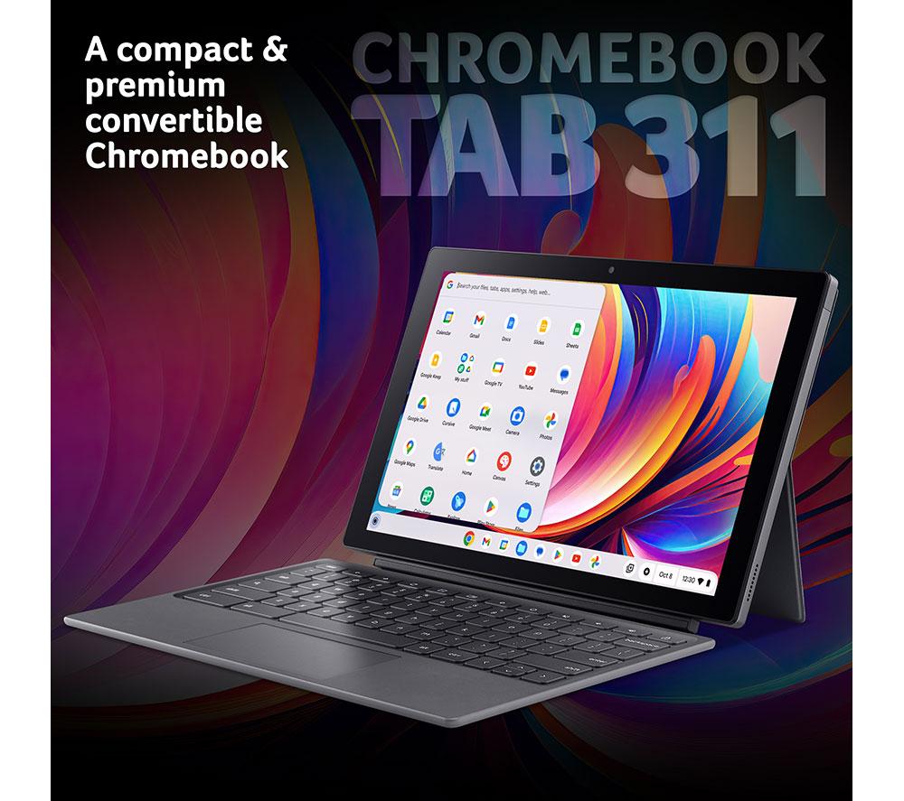 ACER 311 11" Chromebook Tab - MediaTek Kompanio 520, 128 GB eMMC, Silver