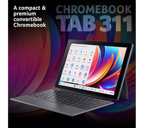 ACER 311 11" Chromebook Tab - MediaTek Kompanio 520, 128 GB eMMC, Silver