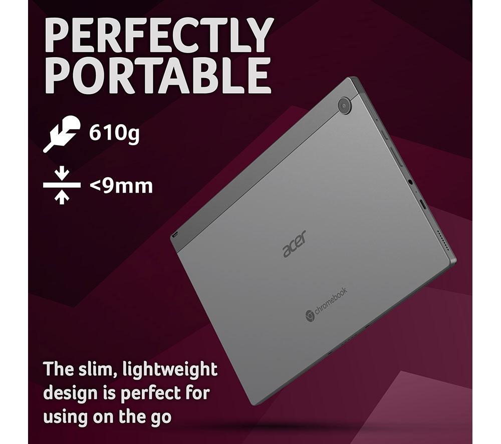 ACER 311 11" Chromebook Tab - MediaTek Kompanio 520, 128 GB eMMC, Silver
