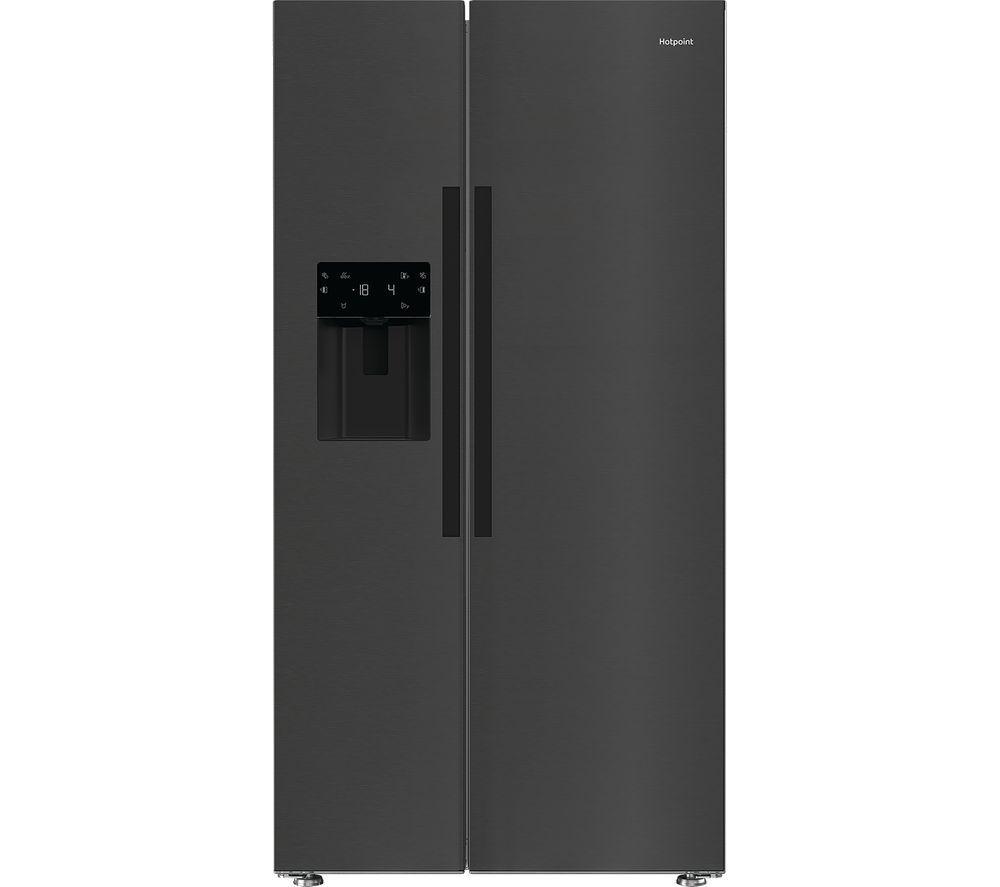 HOTPOINT Dual No Frost HPG2 6574W XBR5UK American-Style Fridge Freezer - Dark Inox