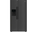 HOTPOINT Dual No Frost HPG2 6574W XBR5UK American-Style Fridge Freezer - Dark Inox