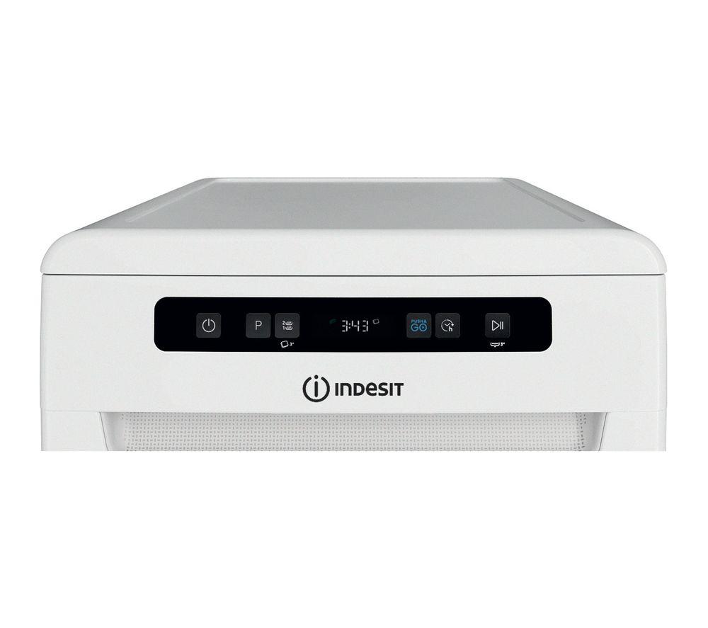 INDESIT Push&Go IN2FD10CS70WUK Slimline Geschirrspüler - Weiß