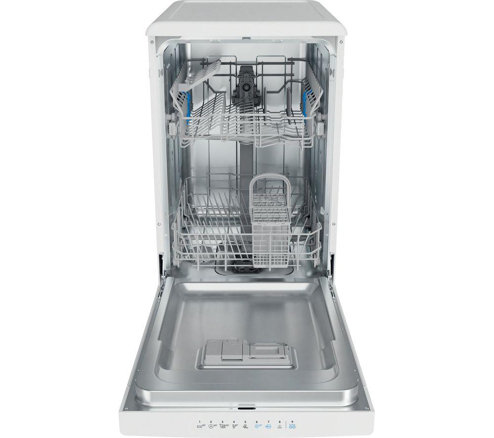 INDESIT Push&Go IN2FD10CS70WUK Slimline Geschirrspüler - Weiß