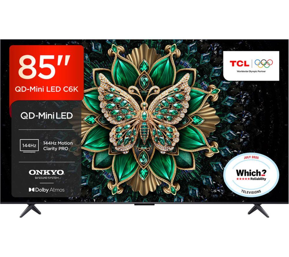 TCL C6K 85" QD-Mini LED 4K HDR Smart Google TV - 85C6K