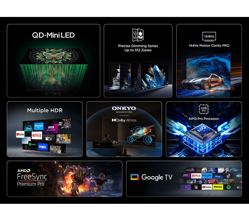 TCL C6K 85" QD-Mini LED 4K HDR Smart Google TV - 85C6K