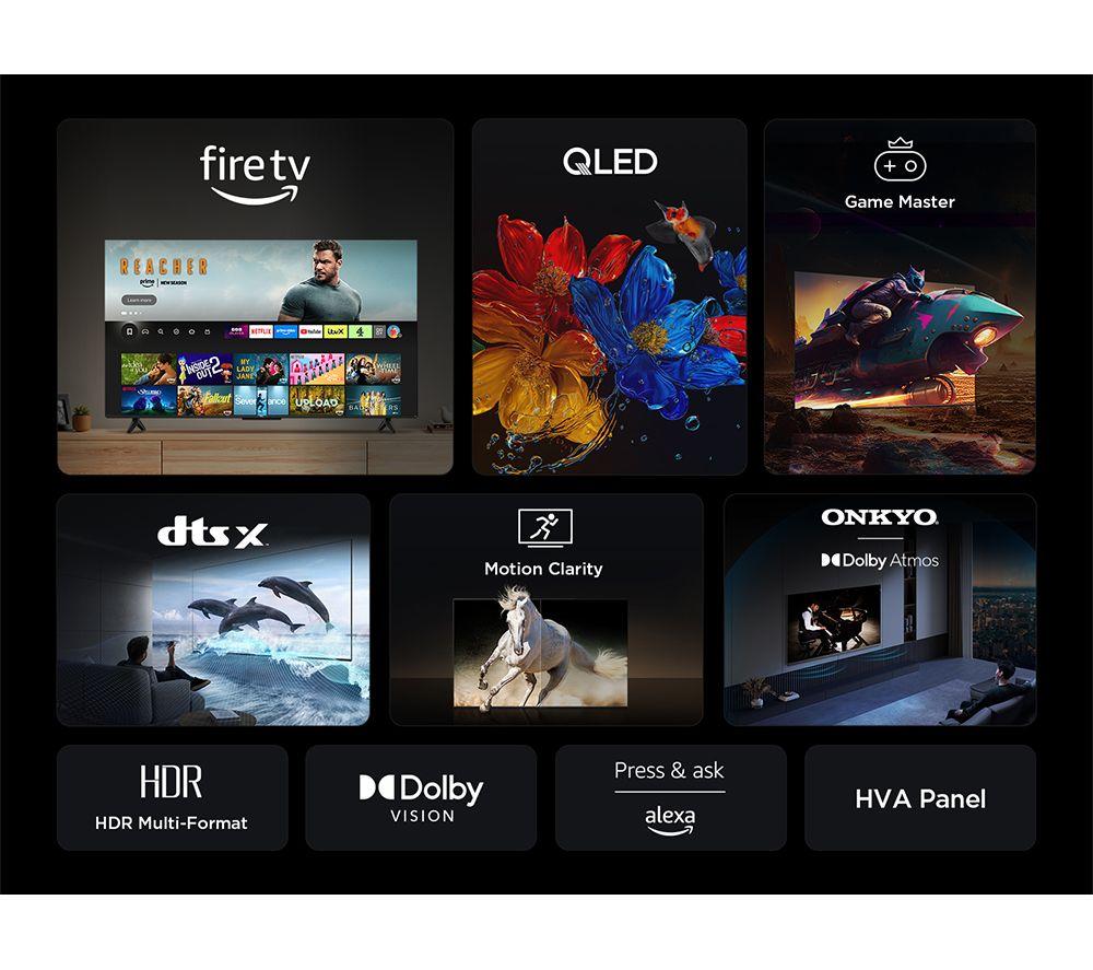 TCL T6C 85" QLED 4K HDR Smart Fire TV with Freely - 85T6C-UK
