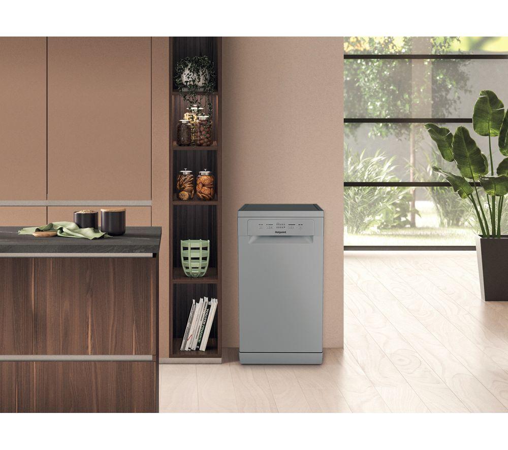 Lavavajillas compacto HOTPOINT HP2FE10CS90SUK - Plata