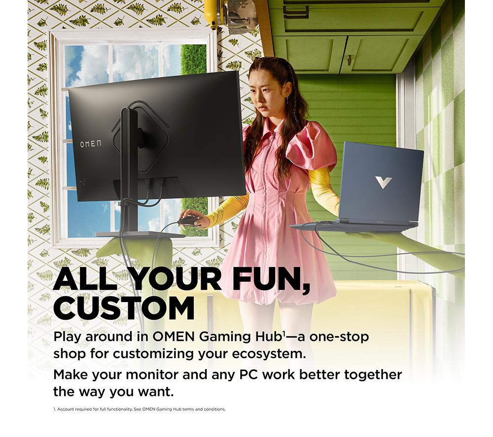 HP OMEN 32c Quad HD 31.5" LED Gaming Monitor - Black