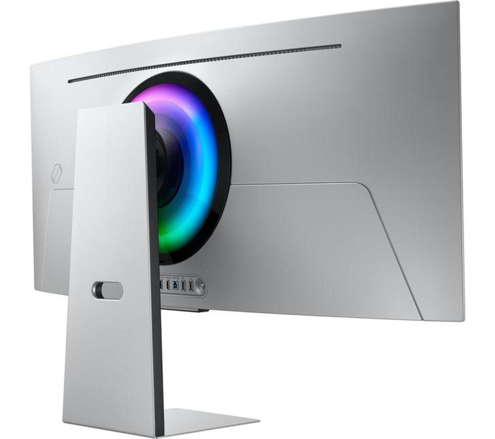 SAMSUNG Odyssey G8 LS34DG850SUXXU Quad HD 34" Curved QD-OLED Smart Gaming Monitor - Silber