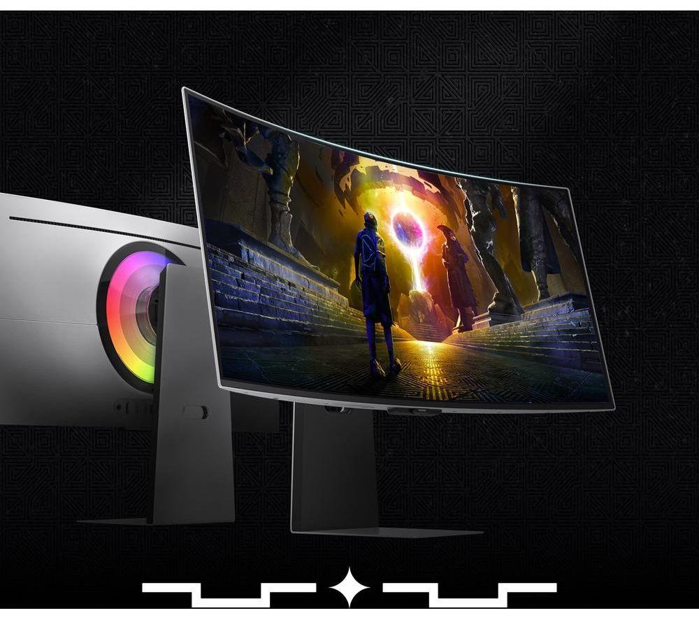 SAMSUNG Odyssey G8 LS34DG850SUXXU Quad HD 34" Curved QD-OLED Smart Gaming Monitor - Silber