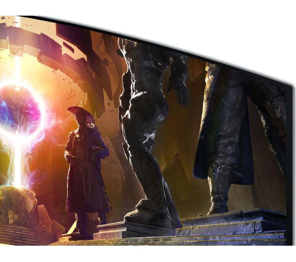 SAMSUNG Odyssey G8 LS34DG850SUXXU Quad HD 34" Curved QD-OLED Smart Gaming Monitor - Silber