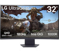 LG UltraGear 32GS60QC-B.AEKQ Quad HD 32" Curved VA LCD Gaming Monitor - Black
